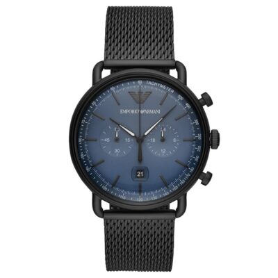 Emporio Armani Men's Aviator Black Watch - AR11201